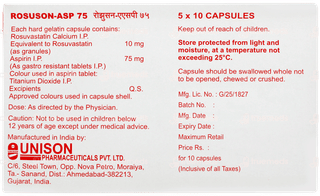 Rosuson Asp 75 Capsule 10