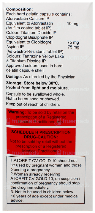 Atorfit Cv Gold 10 Capsule 15