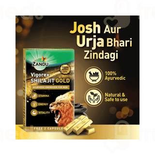 Zandu Vigorex Shilajit Gold Capsule 10 With 2 Free