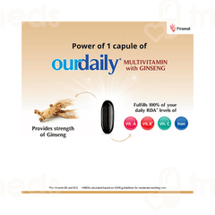 Ourdaily Multivitamin With Ginseng Soft Gelatin Capsule 10