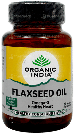 Organic India Flaxseed Oil Veg Capsule 60