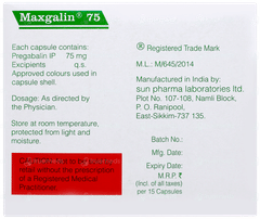 Maxgalin 75 Capsule 15 Maxgalin 75 Capsule 15
