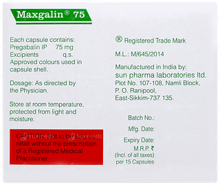 Maxgalin 75 Capsule 15