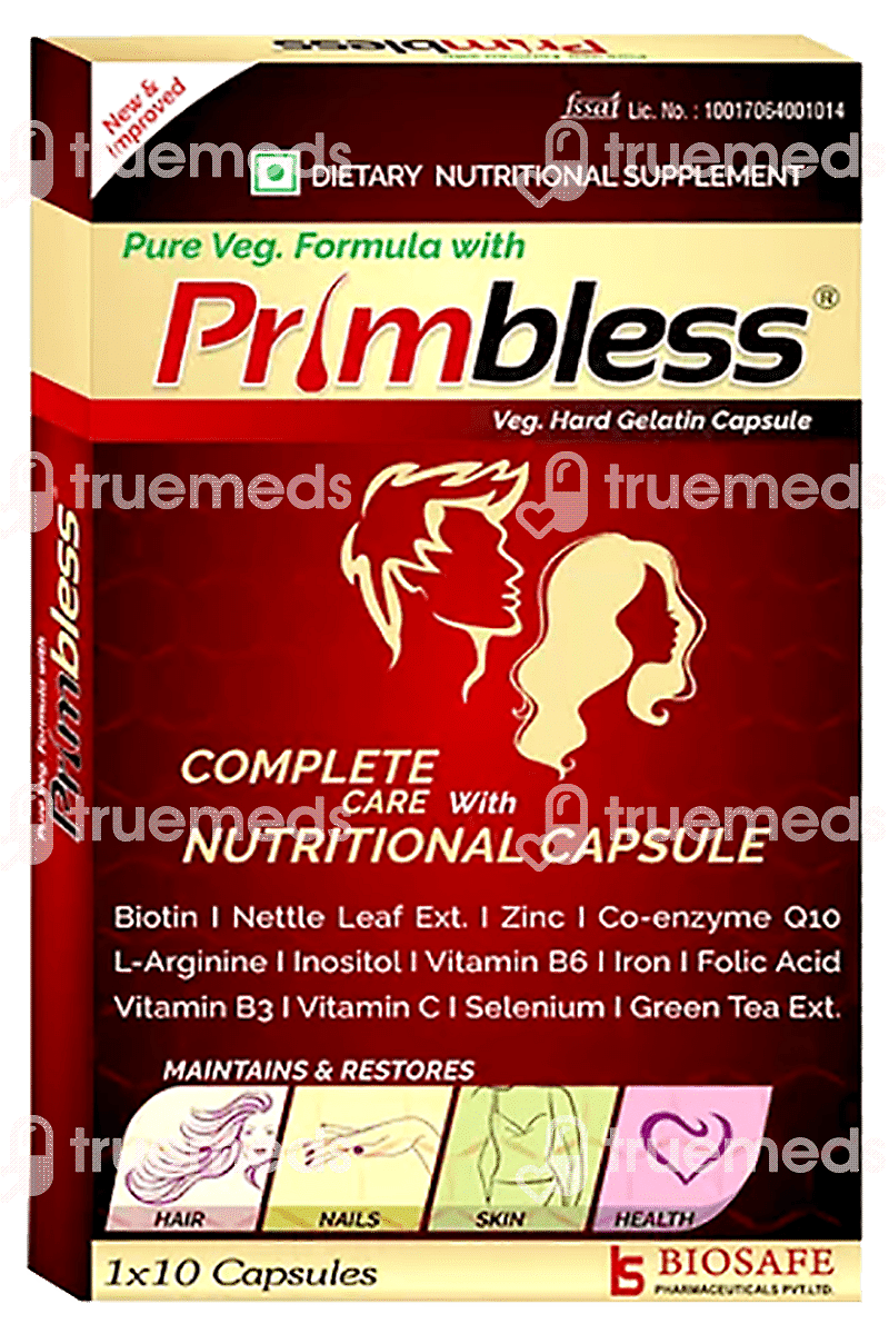Primbless Capsule 10 Uses Side Effects Dosage Price Truemeds 3106