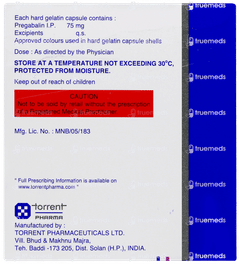 Pregaba 75 Capsule 15 Pregaba 75 Capsule 15