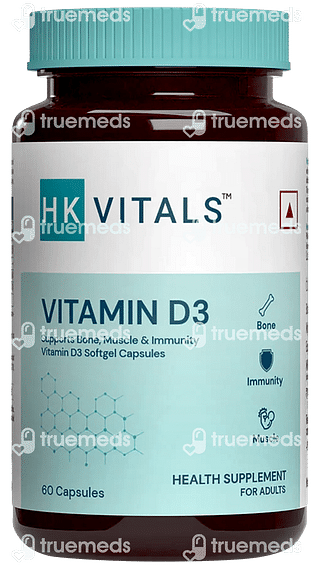 Hk Vitals Vitamin D3 2000 IU Capsule 60