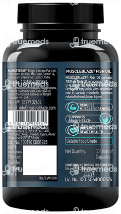 Muscleblaze Fish Oil 1000mg Capsule 30