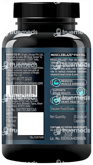 Muscleblaze Fish Oil 1000mg Capsule 30