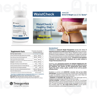 Trexgenics Waistcheck Advanced 9X Keto Weight Loss Veg Capsule 60