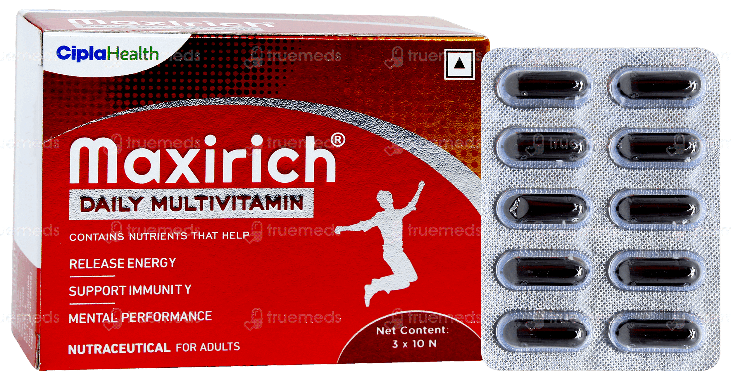 Maxirich Daily Multivitamin Capsule 10 - Uses, Side Effects, Dosage ...