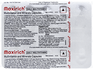 Maxirich Daily Multivitamin Capsule 10