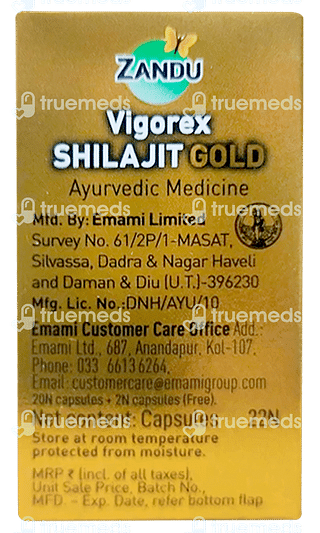 Zandu Vigorex Shilajit Gold Capsule 22