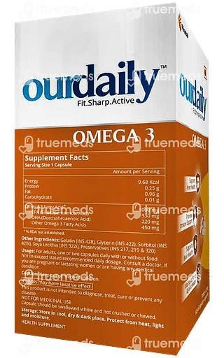 Ourdaily Omega 3 Soft Gelatin Capsule 60