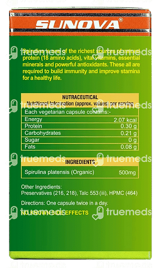 Sunova Organic Spirulina Capsule 60