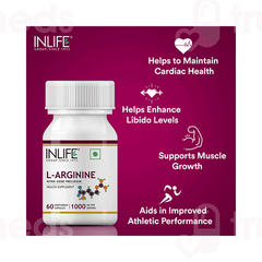 Inlife L Arginine 1000 Mg Capsule 60