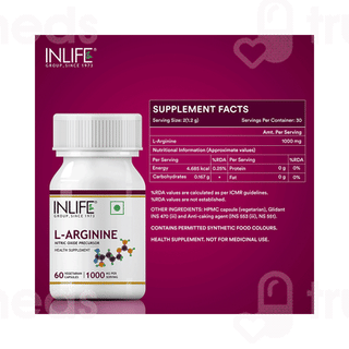 Inlife L Arginine 1000 Mg Capsule 60