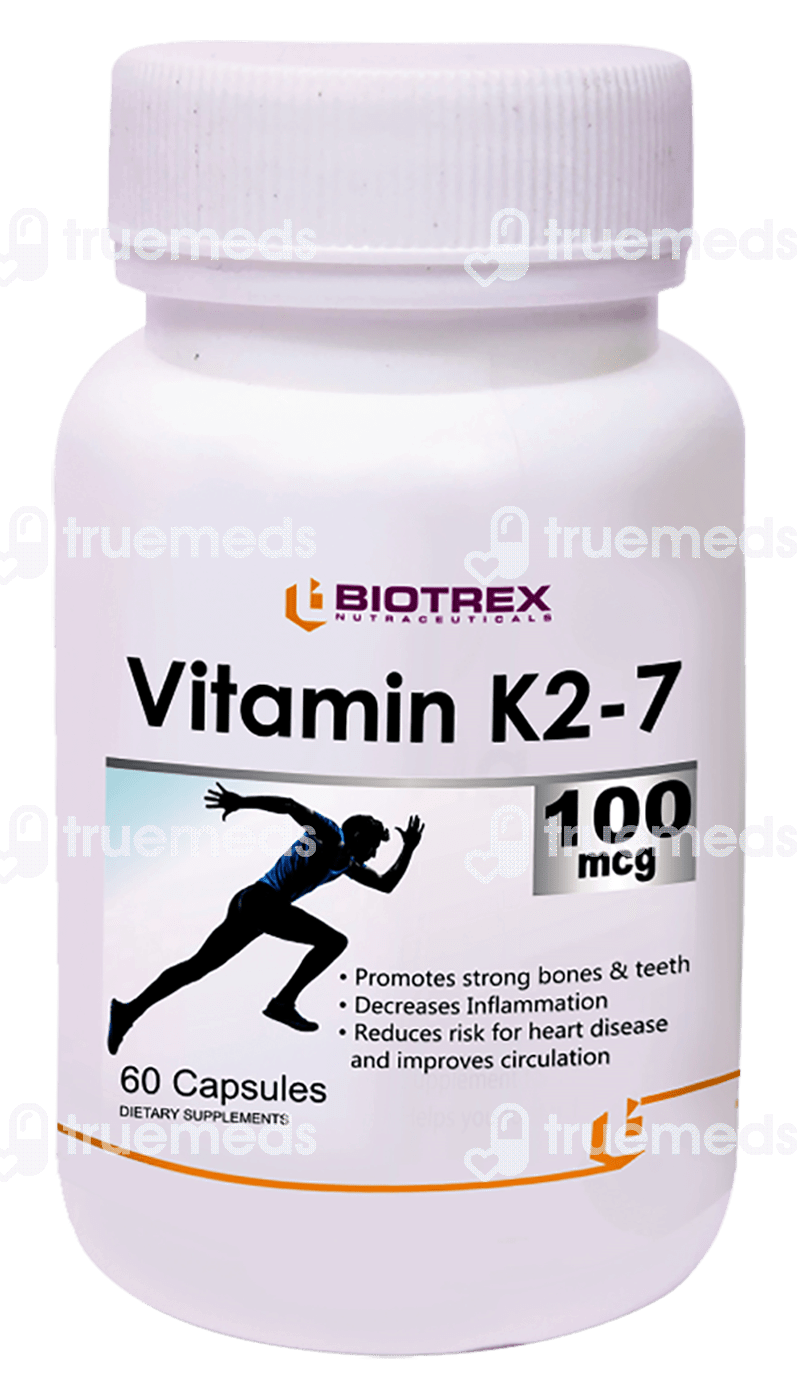 Biotrex Vitamin K2 7 100 Mcg Capsule 60 Uses, Side Effects, Dosage