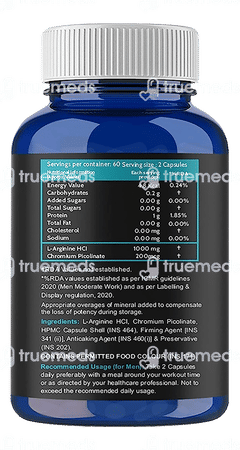 Carbamide Forte L-arginine 1000 MG Vegetarian Capsule 120