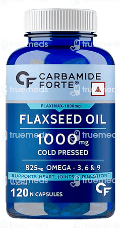 Carbamide Forte  Flaxseed Oil 1000 MG Cold Pressed Softgel Capsule 120