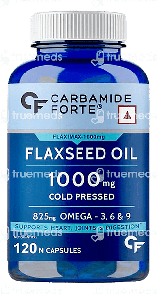 Carbamide Forte  Flaxseed Oil 1000 MG Cold Pressed Softgel Capsule 120