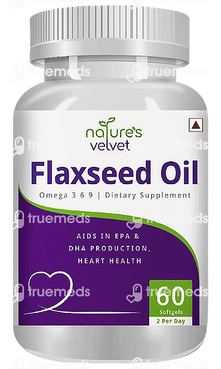 Natures Velvet Flaxseed Oil 1000 MG Capsule 60