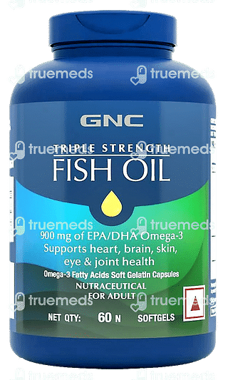 Gnc Triple Strength Fish Oil Softgel Capsule 60