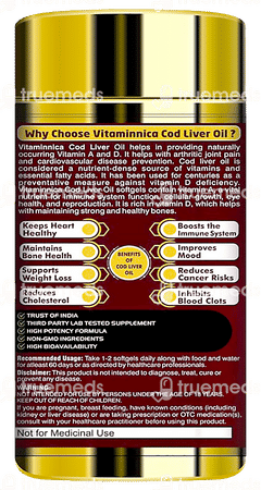 Vitaminnica Cod Liver Oil 1000mg Capsule 60