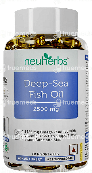 Neuherbs Deep Sea Fish Oil 2500 MG Soft Gels Capsule 60