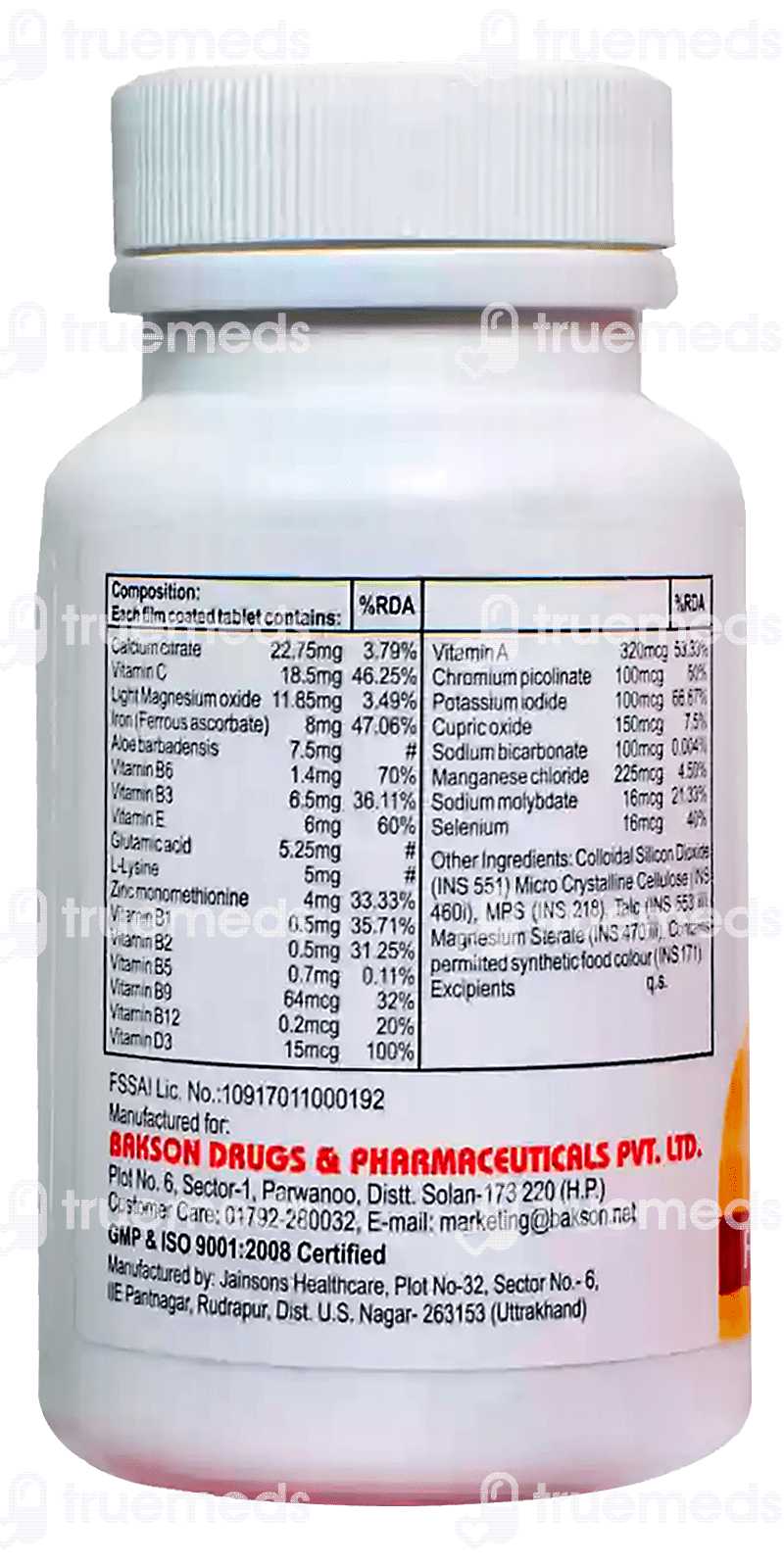 Baksons Vitamin D Plus Tablet 50 Uses, Side Effects, Dosage, Price