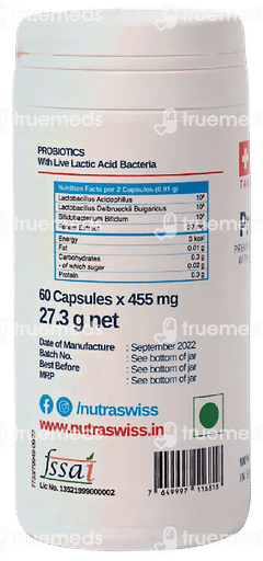 Nutraswiss Probiomax With Lacti Acid Bacteria Capsule 60
