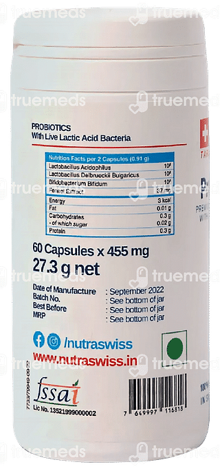 Nutraswiss Probiomax With Lacti Acid Bacteria Capsule 60