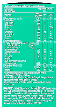 Jubilant Nutrihance Multi Omega 3-5-6-7-9 Sucrose Free Veg Capsule 30