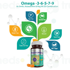 Jubilant Nutrihance Multi Omega 3-5-6-7-9 Sucrose Free Veg Capsule 30