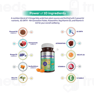 Jubilant Nutrihance Multi Omega 3-5-6-7-9 Sucrose Free Veg Capsule 30