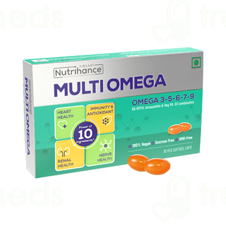 Jubilant Nutrihance Multiomega 3-5-6-7-9 Sucrose Free Veg Capsule 10
