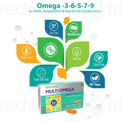 Jubilant Nutrihance Multiomega 3-5-6-7-9 Sucrose Free Veg Capsule 10