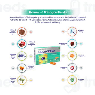 Jubilant Nutrihance Multiomega 3-5-6-7-9 Sucrose Free Veg Capsule 10