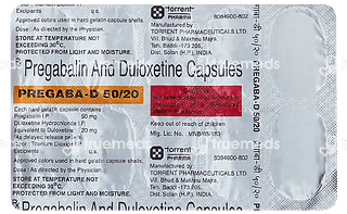 Pregaba D 50/20 MG Capsule 10