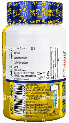 Patanjali Nutrela Organic Omega 3 6 7 & 9 Capsule 60