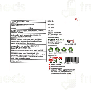 O Tril Krill Oil 500mg Capsule 15