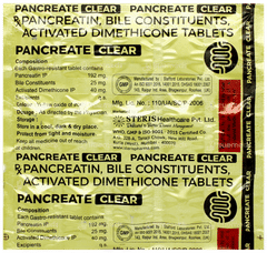Pancreate Clear Tablet 15