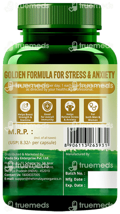 Himalayan Organics Ashwagandha Gold + Vegetarian Capsule 60