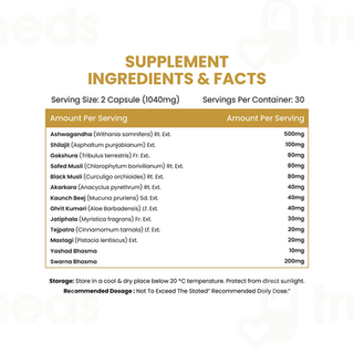 Himalayan Organics Ashwagandha Gold + Vegetarian Capsule 60