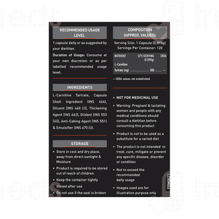Muscleblaze L-carnitine L-tartrate Capsule 120
