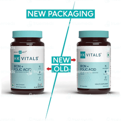 Hk Vitals Iron + Folic Acid With Zinc Vitamin C And Vitamin B12 Capsule 60