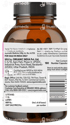 Organic India Shatavari Veg Capsule 180