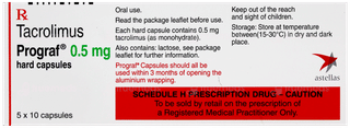 Prograf 0.5Mg Capsule 10