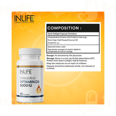 Inlife Vitamin D3 5000iu Capsule 60 Inlife Vitamin D3 5000iu Capsule 60