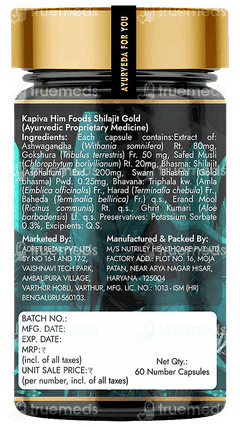 Kapiva Him Foods Shilajit Gold Capsule 60