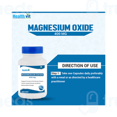 Healthvit Magnesium Oxide 400 MG Capsule 60